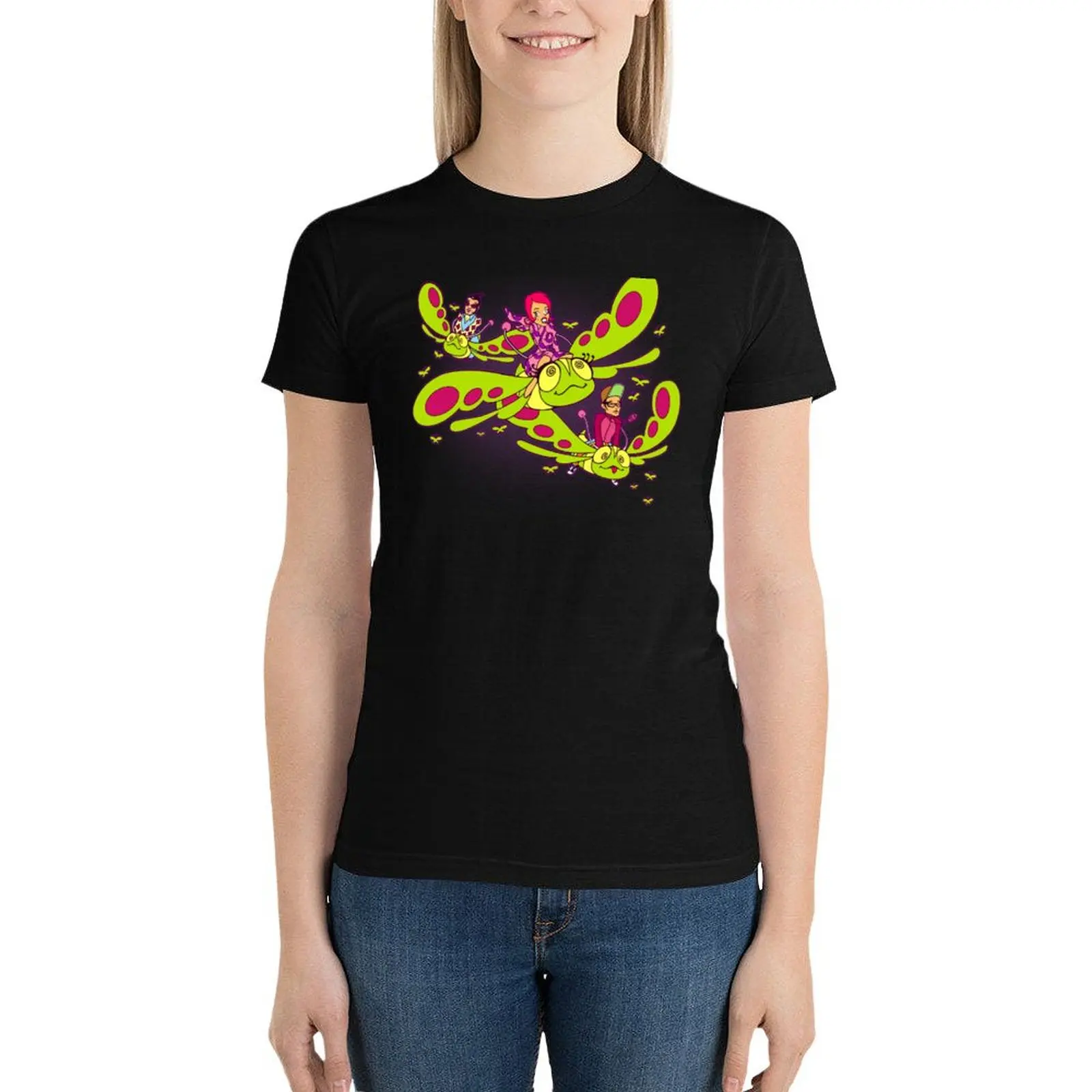 

Deee Lite T-Shirt oversized Blouse Aesthetic clothing summer top korean Women's clothes