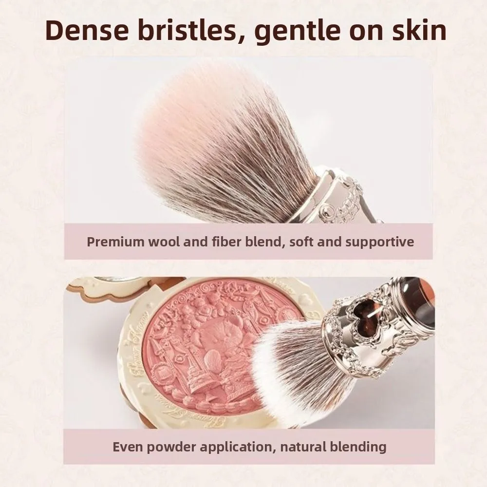 Nuevo Brocha para colorete redondeado con punta redonda, brochas de maquillaje en polvo suelto dulce para cuentos de hadas, brocha para sombra de ojos y cara