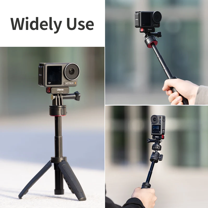 Ulanzi OA-16 DJI OSMO Action 4 Szybkozłączka Pionowy strzał Pokrywa baterii OA-19 Magnetyczny mikrofon rozszerzający z zimną stopką Światło LED