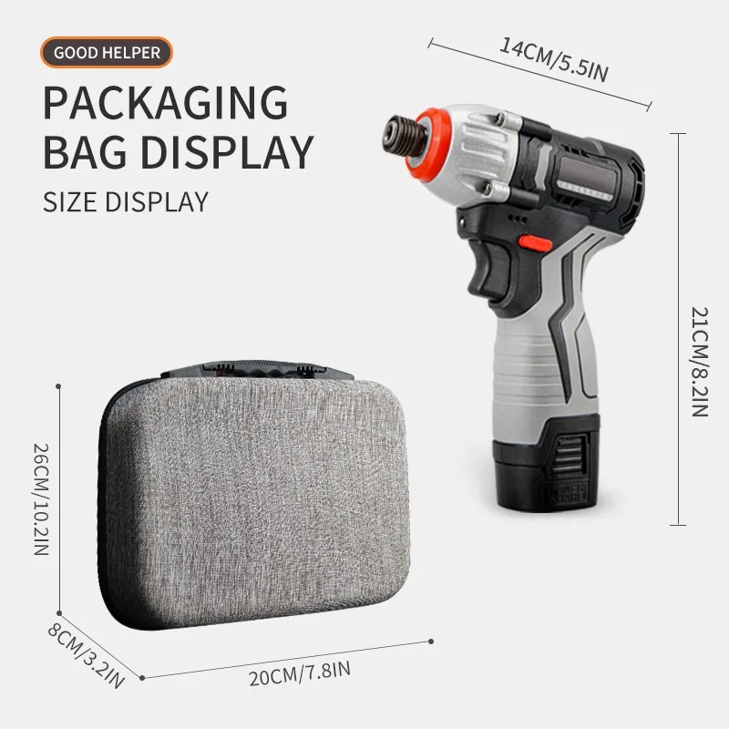 16V ブラシレスコードレスインパクトドライバー 144Nm トルク充電式電気ドリルセット S2 スチールビットツールケース付き DIY 修理