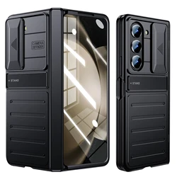 For Samsung Galaxy Z Fold 5 Slim Case Full Body Hinge Protection Shockproof Phone Case With Screen Protector Slide Camera Cover