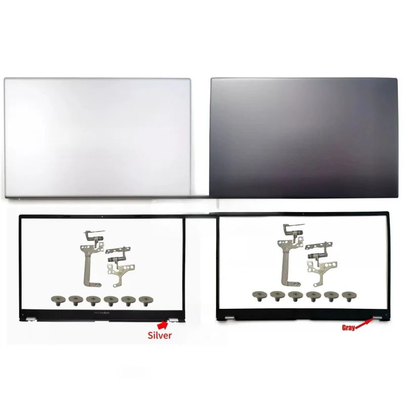 For ASUS Vivobook 15 F512 F512D F512DA F512J F512JA F512U Laptop LCD Back Cover Top Lid Bezel Hinges Replacement Repair Parts Ki