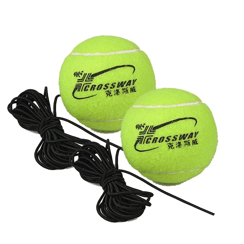 2 pcs Professional Tennis Training Partner Rebound Practice Ball With 3.8m Elastic Rope Rubber Ball For Beginner