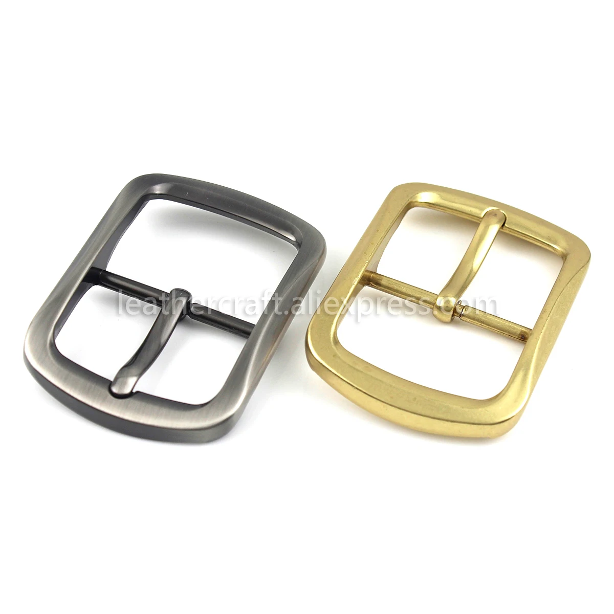 1x Metal Belt Buckle Center Bar Single Pin Buckle Men\'s Fashion Belt Buckle 2 Colors for 37-39mm Belt Leather Craft Accessories