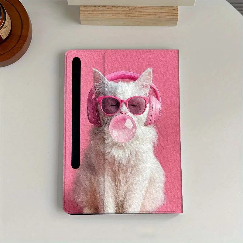 

Art Pink Cat Dog Popular Gift For Samsung Galaxy Tab S6 S7 S8 S9 S10 FE Plus Lite Soft Flexible Support Tablet Case
