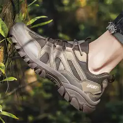 Khaki duży rozmiar buty casual dla mężczyzn wędrówki dla mężczyzn oryginalne buty taktyczne trampki sportowe wysokiej jakości kosz szeroki stopka YDX1