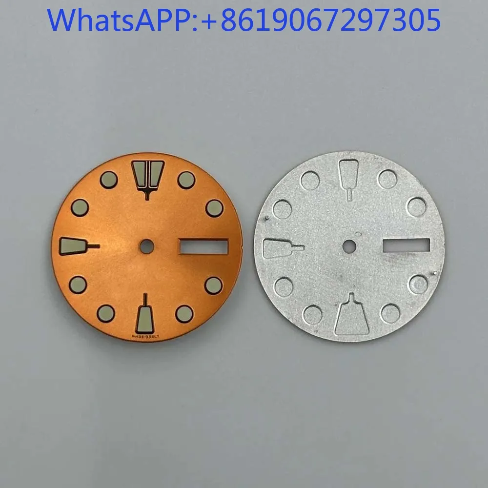 أمة الله الملمس الأخضر لوم ساعة الطلب مناسبة ل NH35/36 الحركة التلقائية NH35 حالة الغوص الرياضية أجزاء وزارة الدفاع