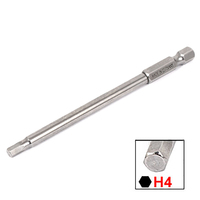 100mm 4mm Tip Hexagonal Magnetic Tip Hexagon Screwdriver Bits 1/4\