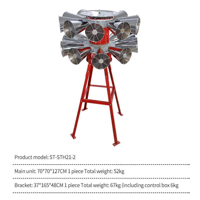 Sistema de alarma eléctrico de alta potencia ST-STH21-2 para prisiones de defensa civil de descarga de inundación de chorro de minas