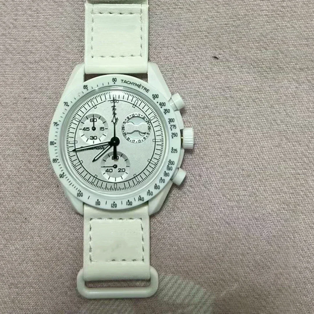 2025 Newest High Quality Wantch Men's and Women's Moon Mercury Quartz Chronograph Watch Celestial Galaxy Dial 6-Hand Hot Sale