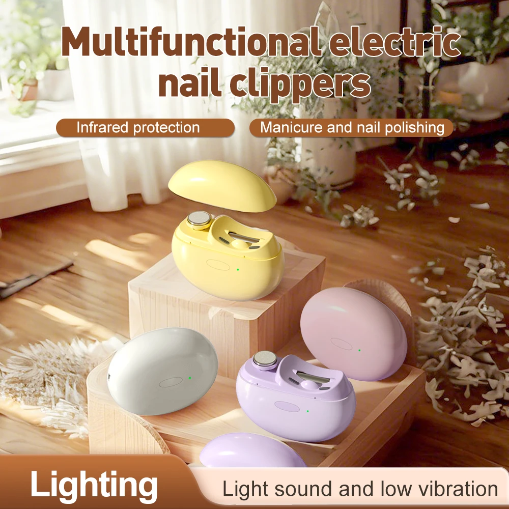 

Multifunctional Electric Nail Cutter With Light Portable Polishing Nails Cutter For Baby Adult And Seniors