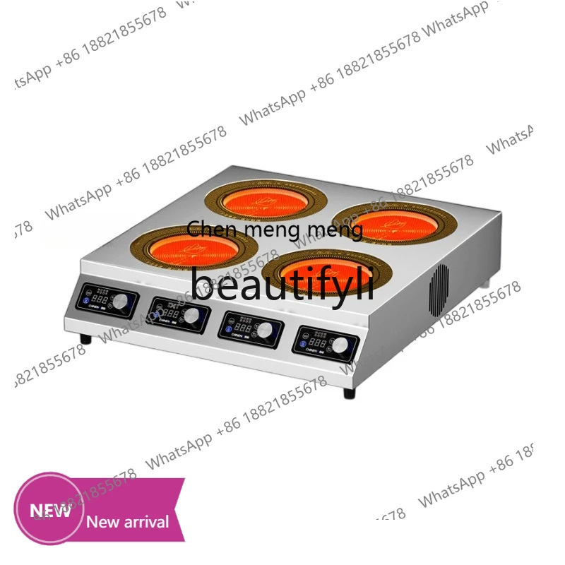 

x Commercial electric ceramic stove, high-power induction cooker, three, four or six heads, binocular pot stove stove X