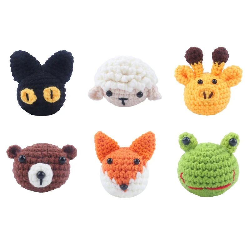 Handmade Crochet Animal for Head Knitting Beads DIY Baby Pacifier Chain Chewable Accessories Infant Newborn Teether