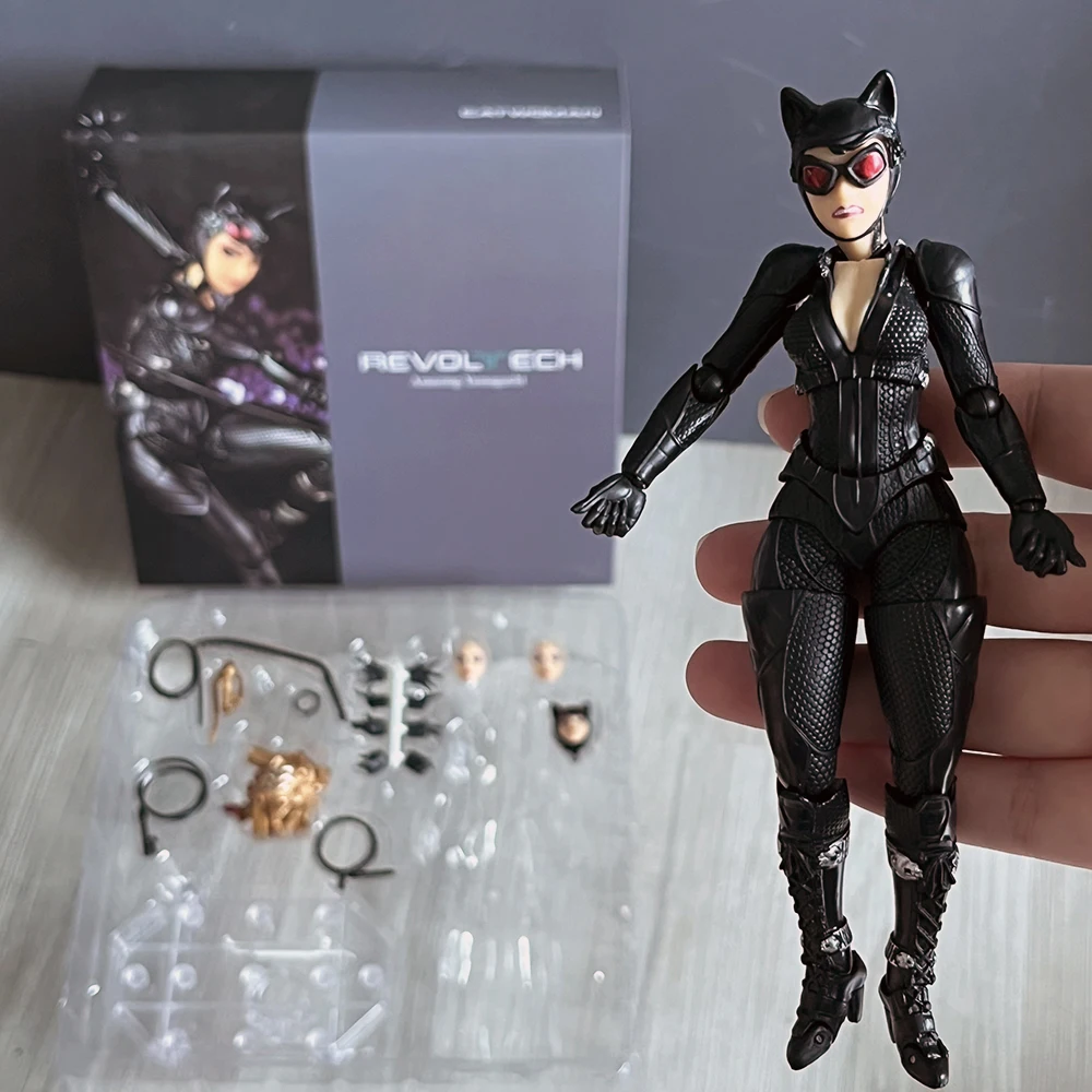 Revoltech Catwoman Actionfigur Kaiyodo Amazing Yamaguchi Selina Kyle Anti-Held-Sammlungspuppe PVC bewegliches Modellspielzeug