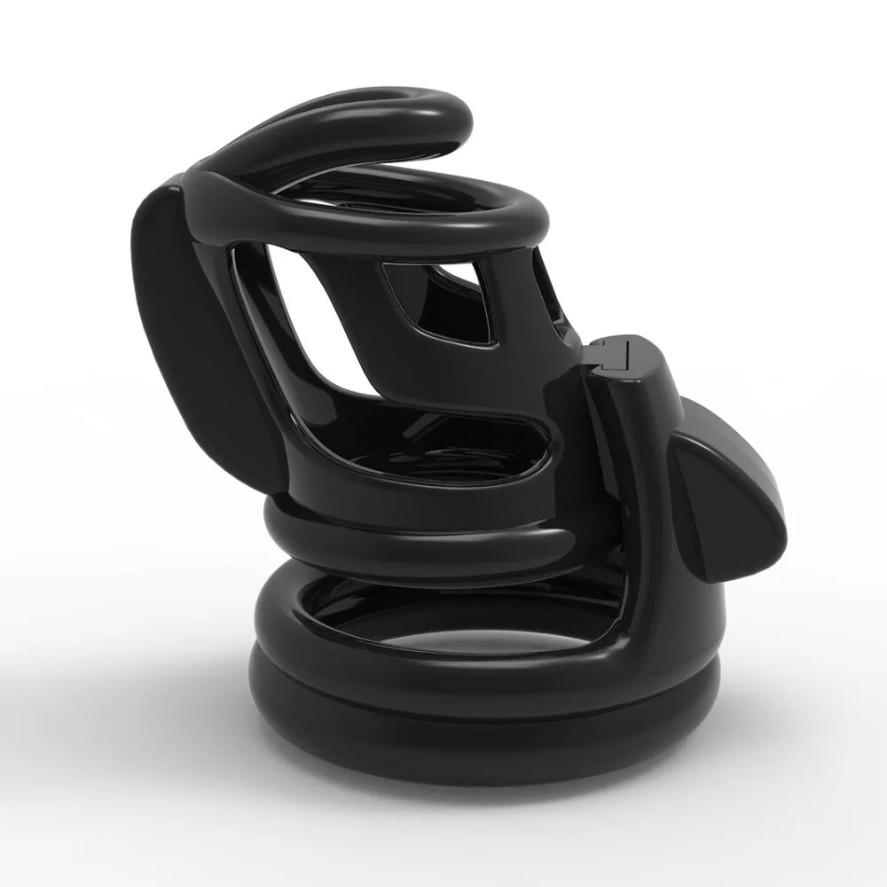 Plastic Male Chastity Device Ghost Cage Adult Games Men Black Locking Belt Restraint Sex Toy