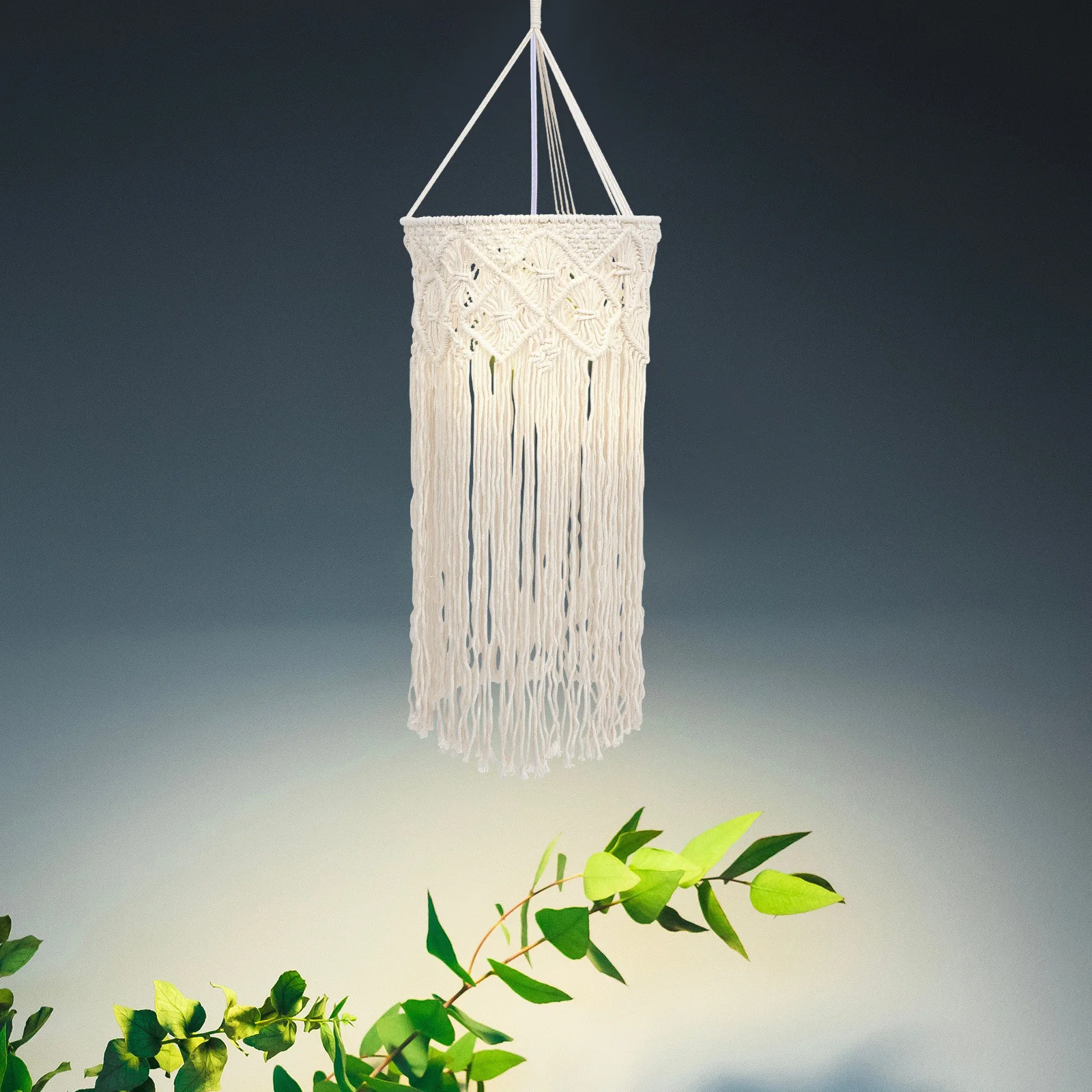 

Богемный тканый абажур из хлопковой веревки, тканый подвесной светильник, абажур, декоративный потолочный светильник, чехол для гостиной, ресторана, отеля