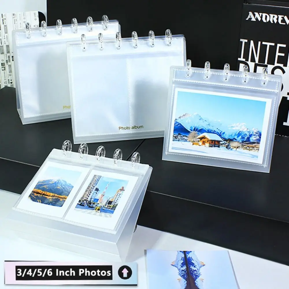 Simple PP Photo Album Clear 3/4/5/6 Inch Photo Photocard Holder Loose Leaf Design Mushroom Hole Card Binder Travel Photo Display
