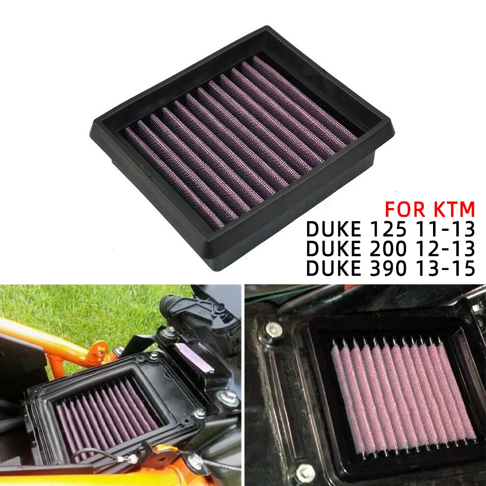REALZION Motorcycle Air Filter Air Intake Cleaner Guard Engine Protector Cover For KTM DUKE 125 200 390