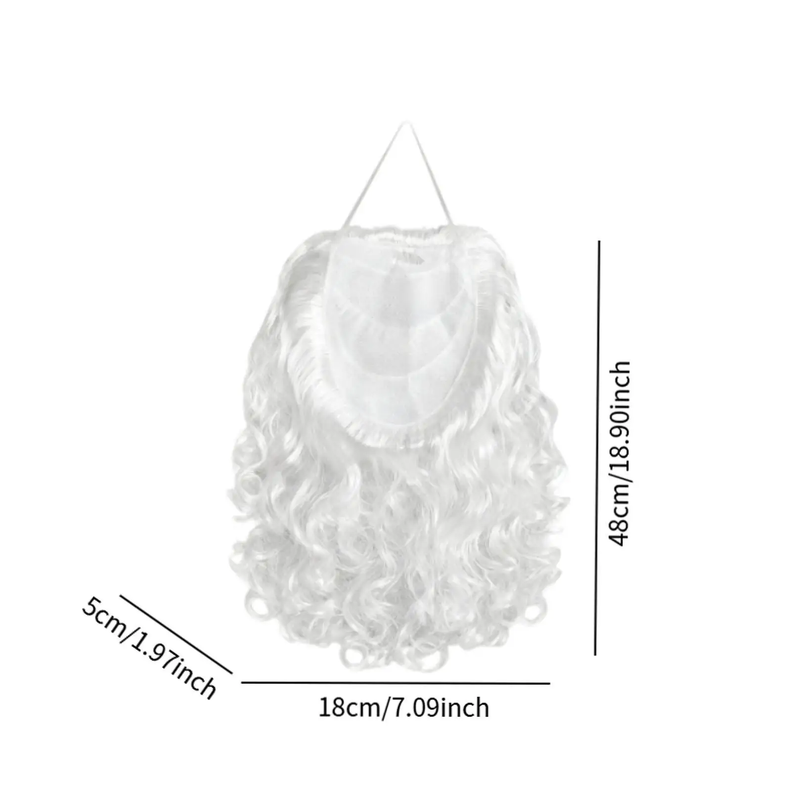 Strój Świętego Mikołaja z brodą na Boże Narodzenie, przebranie do odgrywania ról, na imprezę tematyczną, występ sceniczny