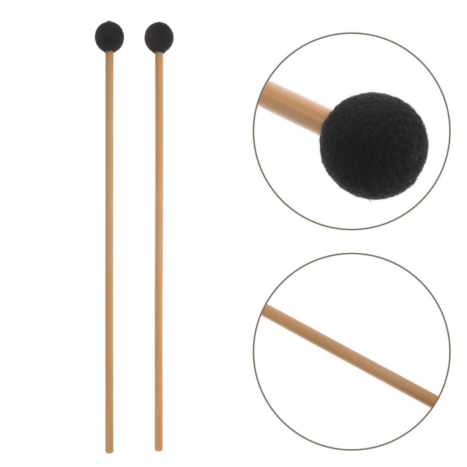 

1 Pair Mallets With Plastic Handle For Xylophone Glockenspiel Marimba Percussion Sticks Soft Beaters Replacement