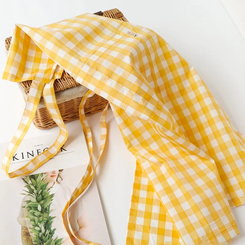 Delantales de pareja de entramado japonés Simple, impermeable, cocina, hogar, restaurante Anti-aceite, moderno, masculino y femenino