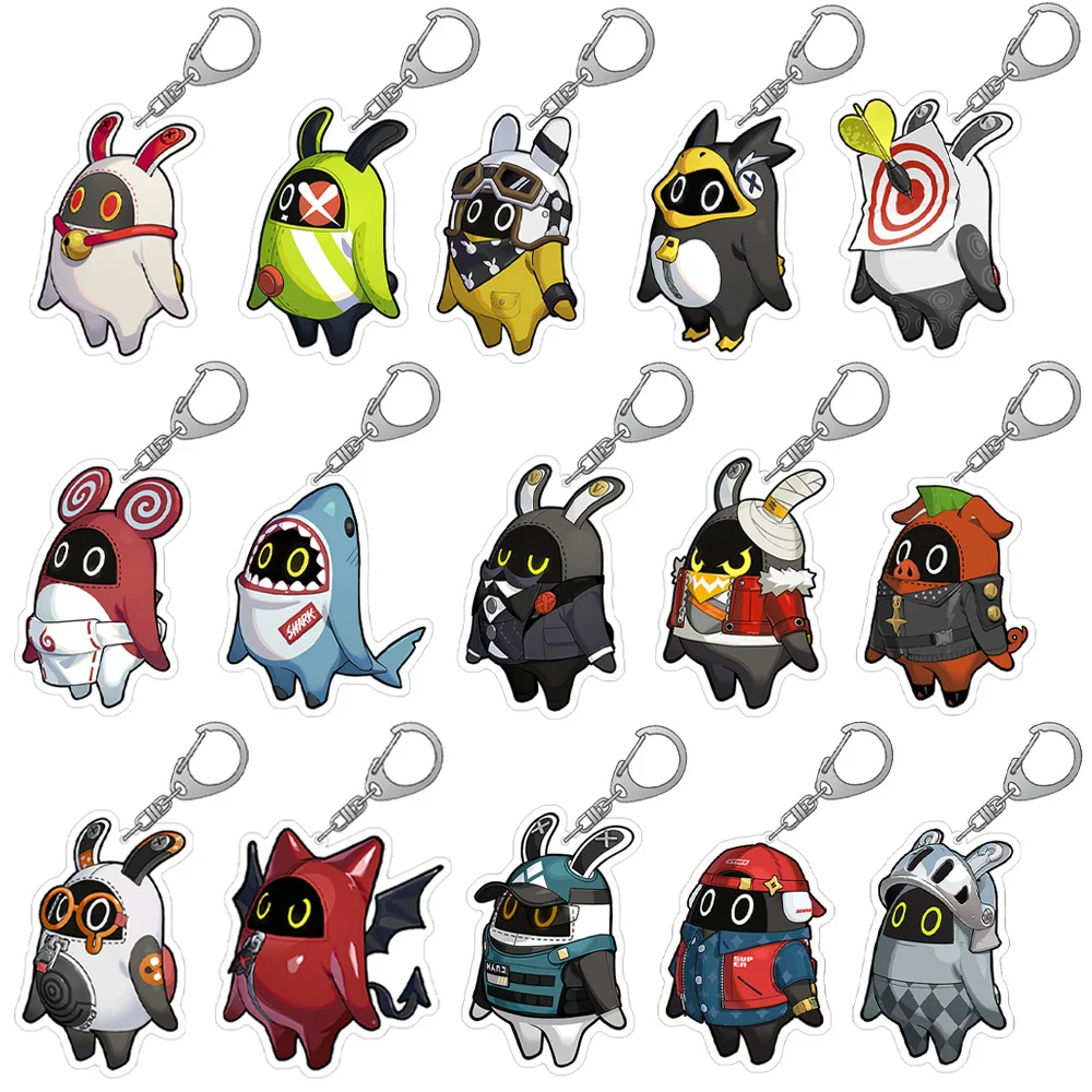 

Zenless Zone Zero GAME Bangboo Amillion Safety Sharkboo Agent Gulliver Butler Red Moccus Acrylic keychain Anime Toy ornament