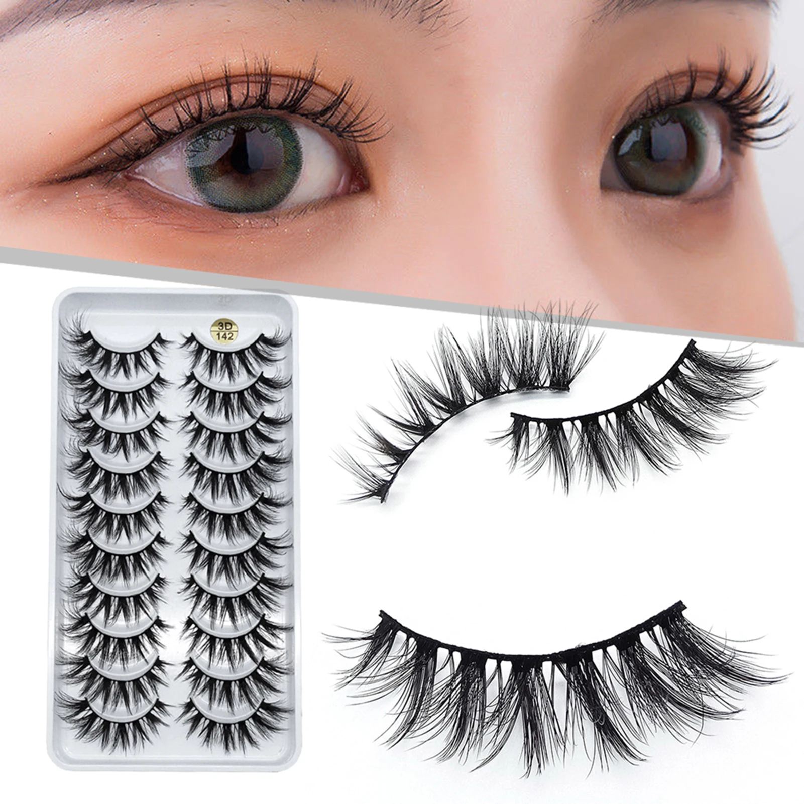 Natural 3d Fluffy Eyelashes Easy To Apply Easy Carrying When You Work Or Travel Or On A Business Trip