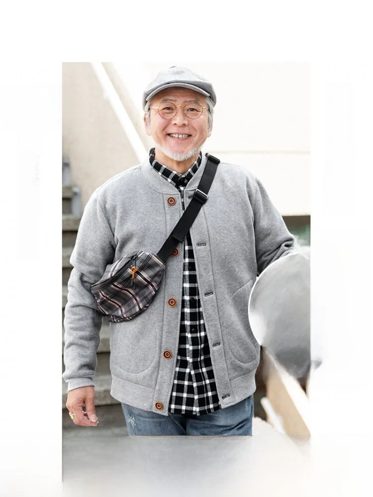 

Spring Faion Sweatirt Spor Casual Wear for Middle-Aged And ly Men Autumn Winter Warmth-Kee Regular Fit irt