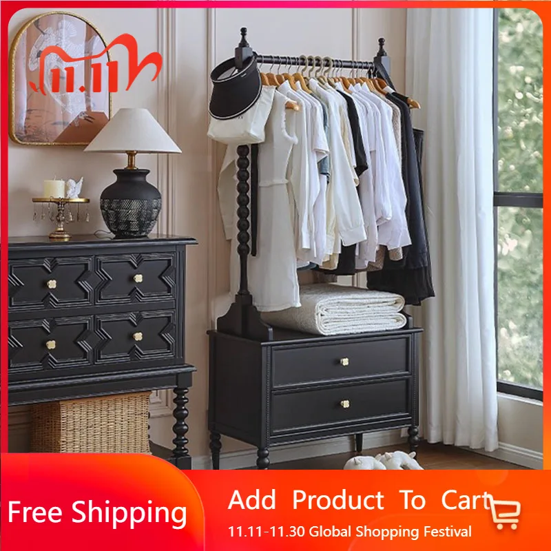 Standing Storage Coat Racks Wooden Clothes Organizer Space Saving Open Luxury Hanging Coat Racks Display Perchero Home Furniture