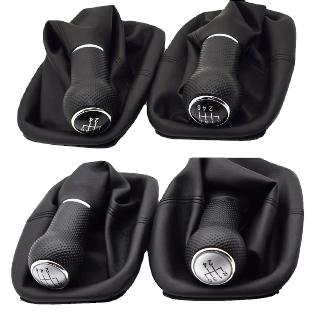 

5 6 Speed 12 23mm Car Leather Gear Shift Knob Gaiter Boot Cover Lever MT Fit for Volkswagen VW MK4 Golf 4 IV GTI R32 Jetta Bora