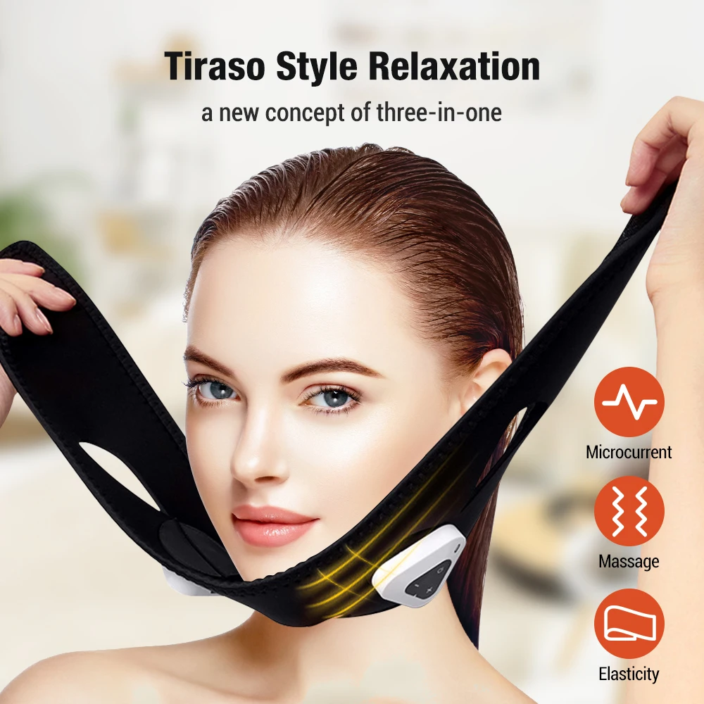 V Shape Face Lifting Massager Face Slimming Mask Anti Wrinkle Reduce Double Chin Cheek Lift Up Belt Face Slimming Beauty Device