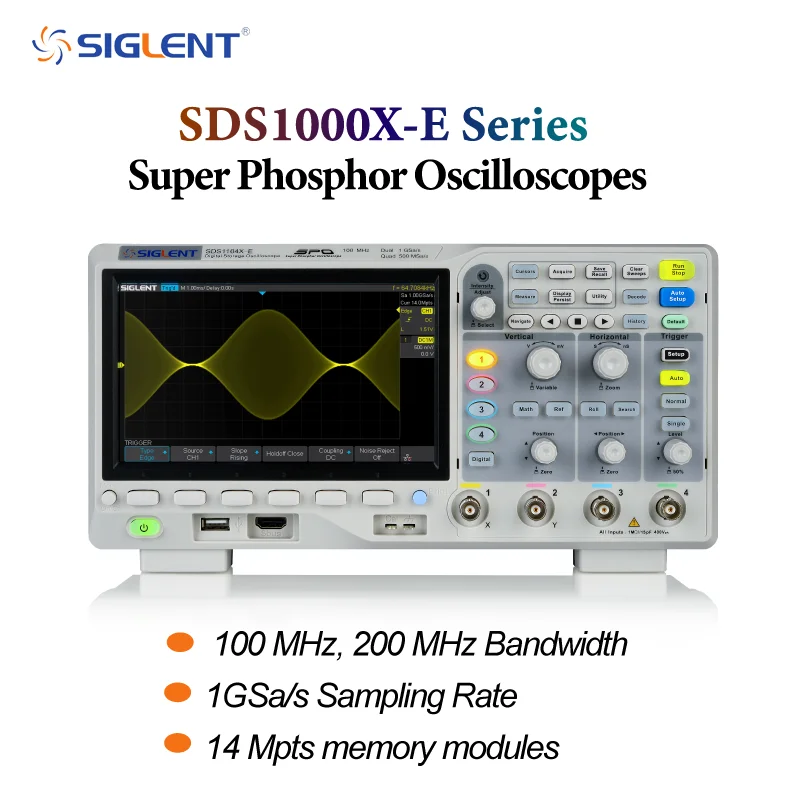 제조사 직배송 시그런트 SDS1202/1204X-E 고정밀 디지털 오실로스코프 100M 듀얼/쿼드 채널 200M