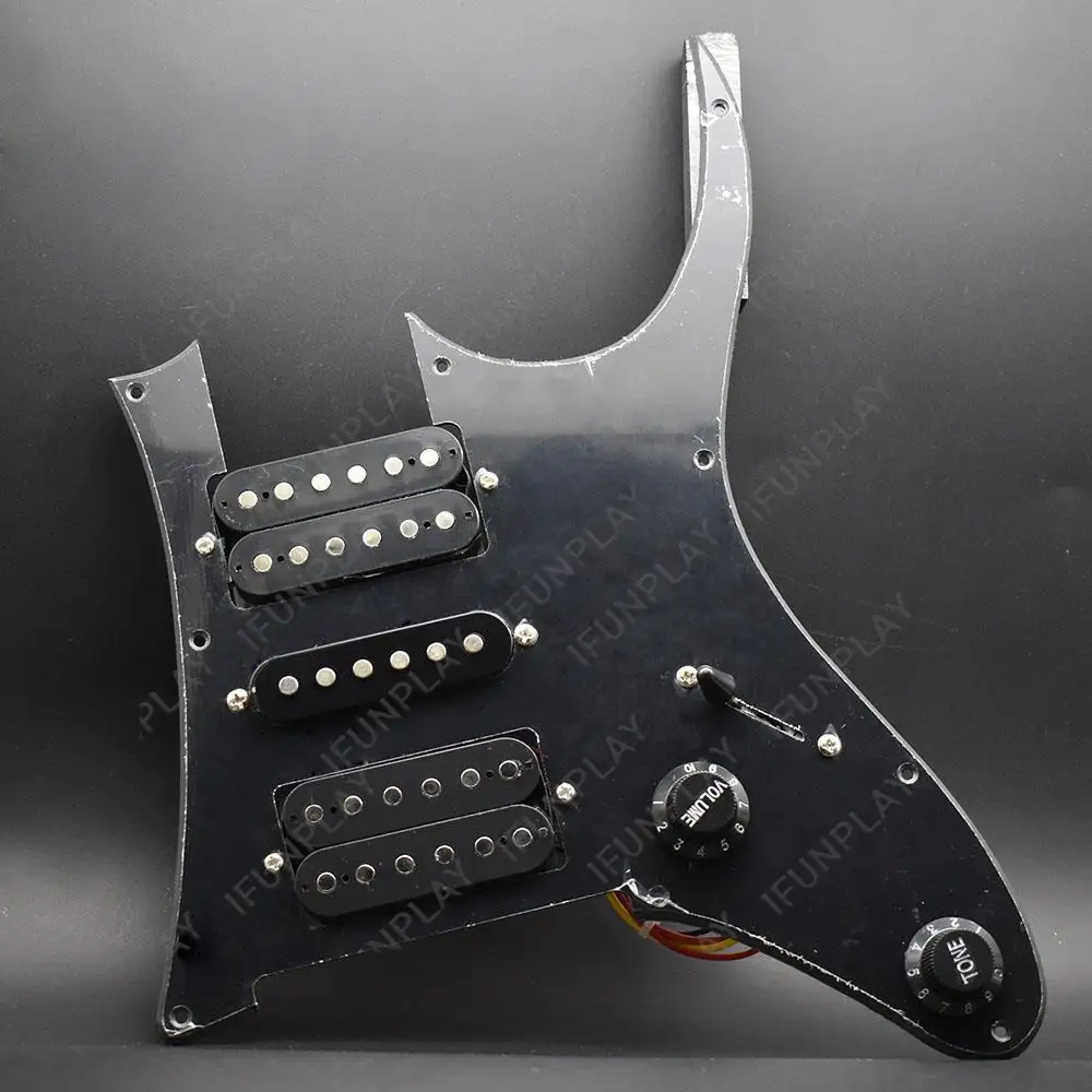 HSH Prewired Electric Guitar Pickguard Pickup with Double Colis Humbucker Pickups Black White