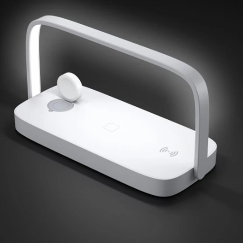 New-4-In-1 Wireless Charger Stand With LED Night Lamp - Multi-Function Charging Dock For 15/14/13 And Watch