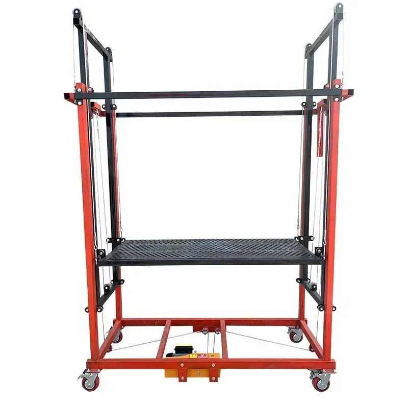 -Electric Lifting Scaffold Lift Fully Automatic Folding Climbing Platform 5 Meters 6 Meters Small Cargo Elevator Hoist