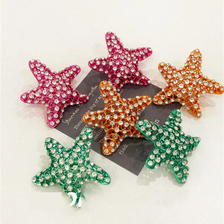 Fashion Big Exaggerated Starfish Drop Earrings For Women  Metal Statement Earrings Gift Accessories