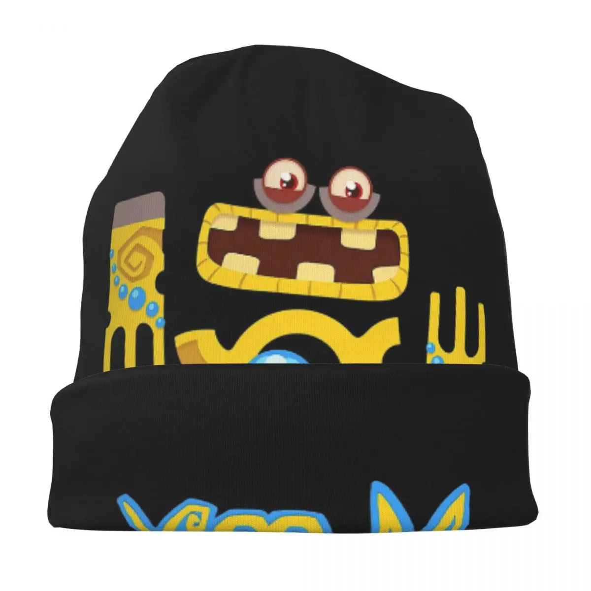 Wubbox بلدي الغناء وحوش الدافئة محبوك قبعة الأزياء بونيه قبعة الخريف الشتاء في الهواء الطلق بيني القبعات للجنسين الكبار