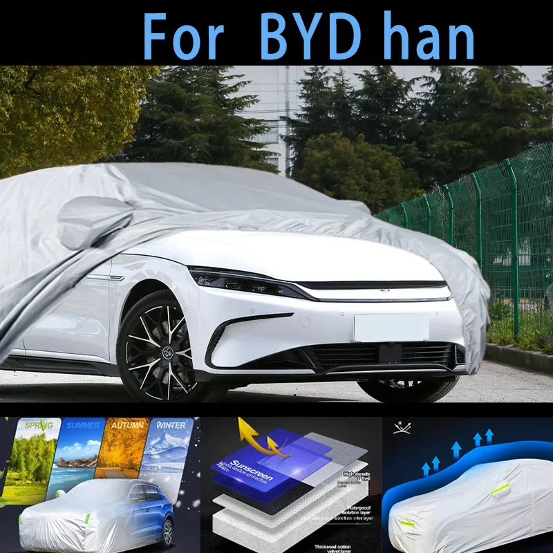 

For BYD han Car protective cover,sun protection,rain protection, UV protection,dust prevention auto paint protective