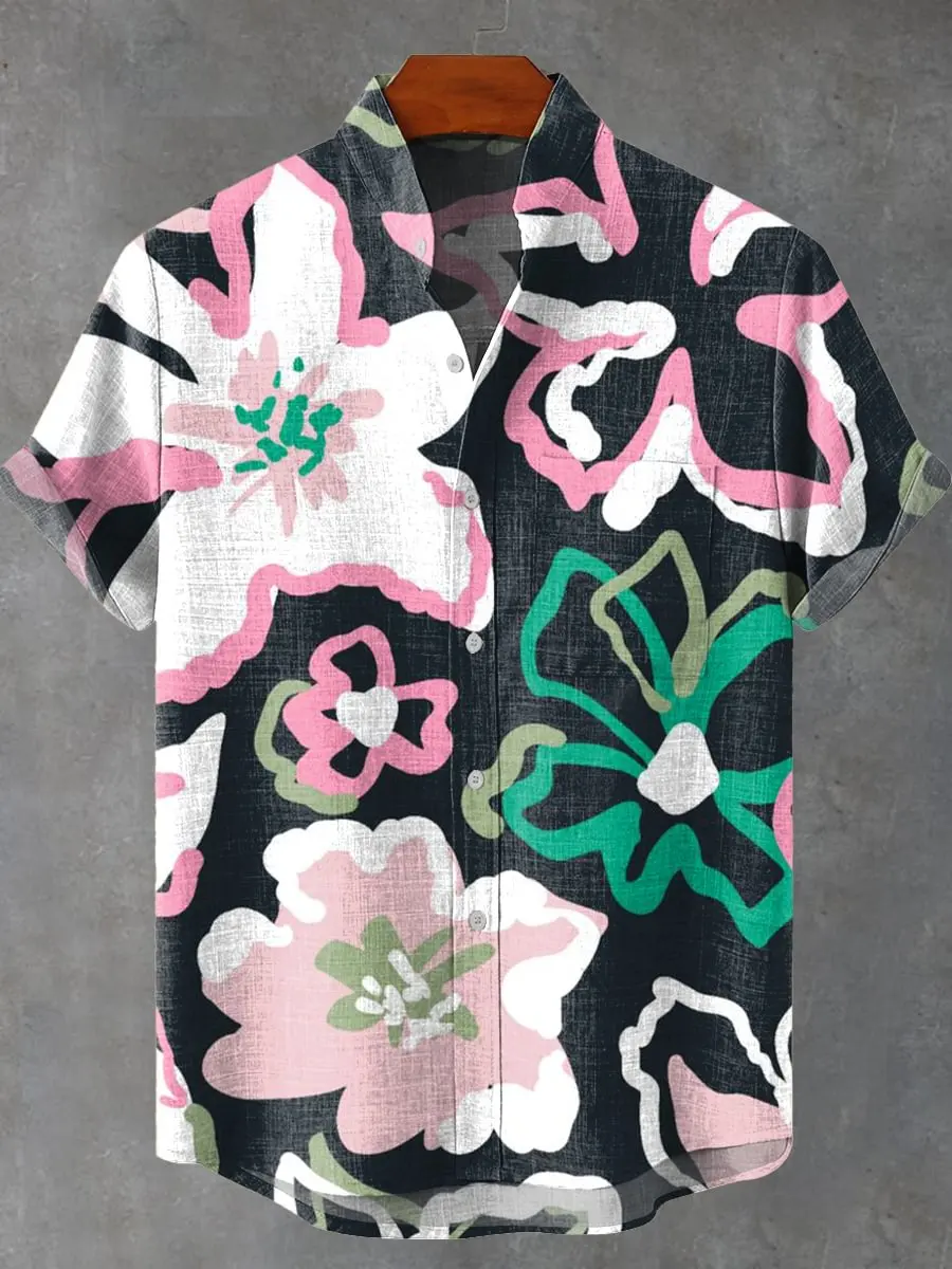 

New Fashion Harajuku Shirt Flip-over Casual Men's Shirt Octopus 3D Printed Summer Short Sleeve Men's Shirt