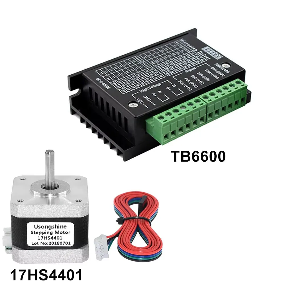 Nema17 Stepper Motor Driver Kit 17HS4401+TB6600 4A Dupont Cable Adjustable Forward and Reverse Speed for Engraver Sliding Table