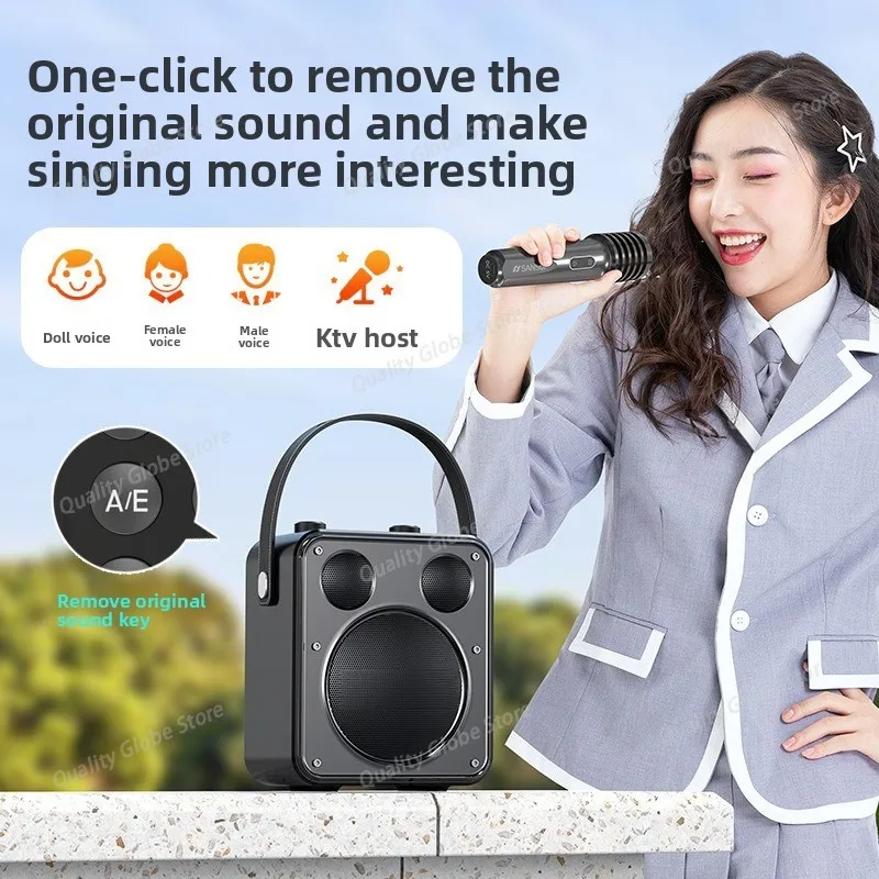 Audio D71 Bluetooth Karaoke Audio Outdoor Singer Home Small Square Dance Speaker with Microphone bluetooth speakers jbl speaker view 5