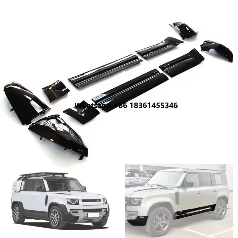 

Декоративные элементы для Defender 90 110: Комплект обвеса Black Edition, боковые пороги, боковые панели кузова