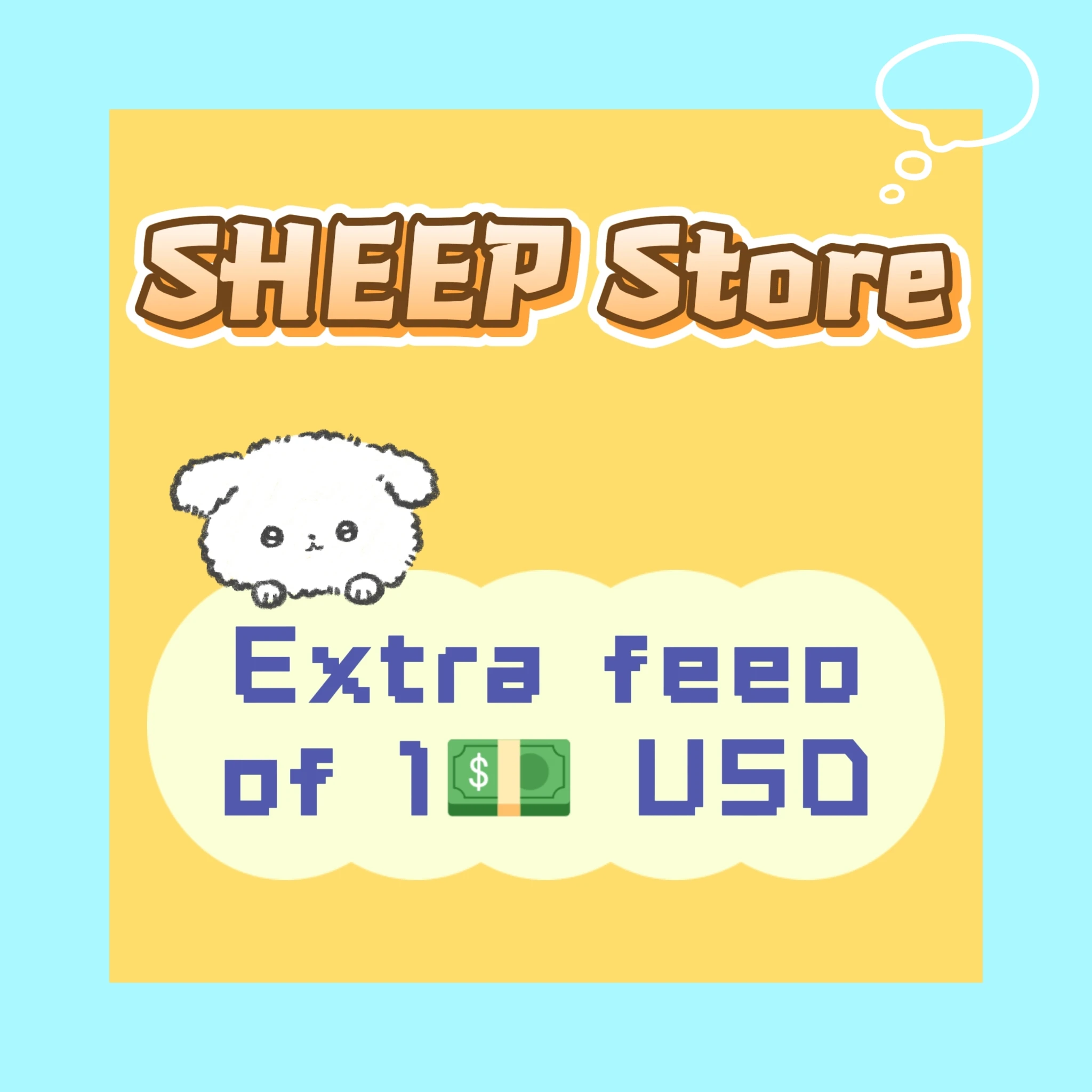 【 SHEEP Store】Extra Fee USD1 - for Additional Payment Use Only 1111
