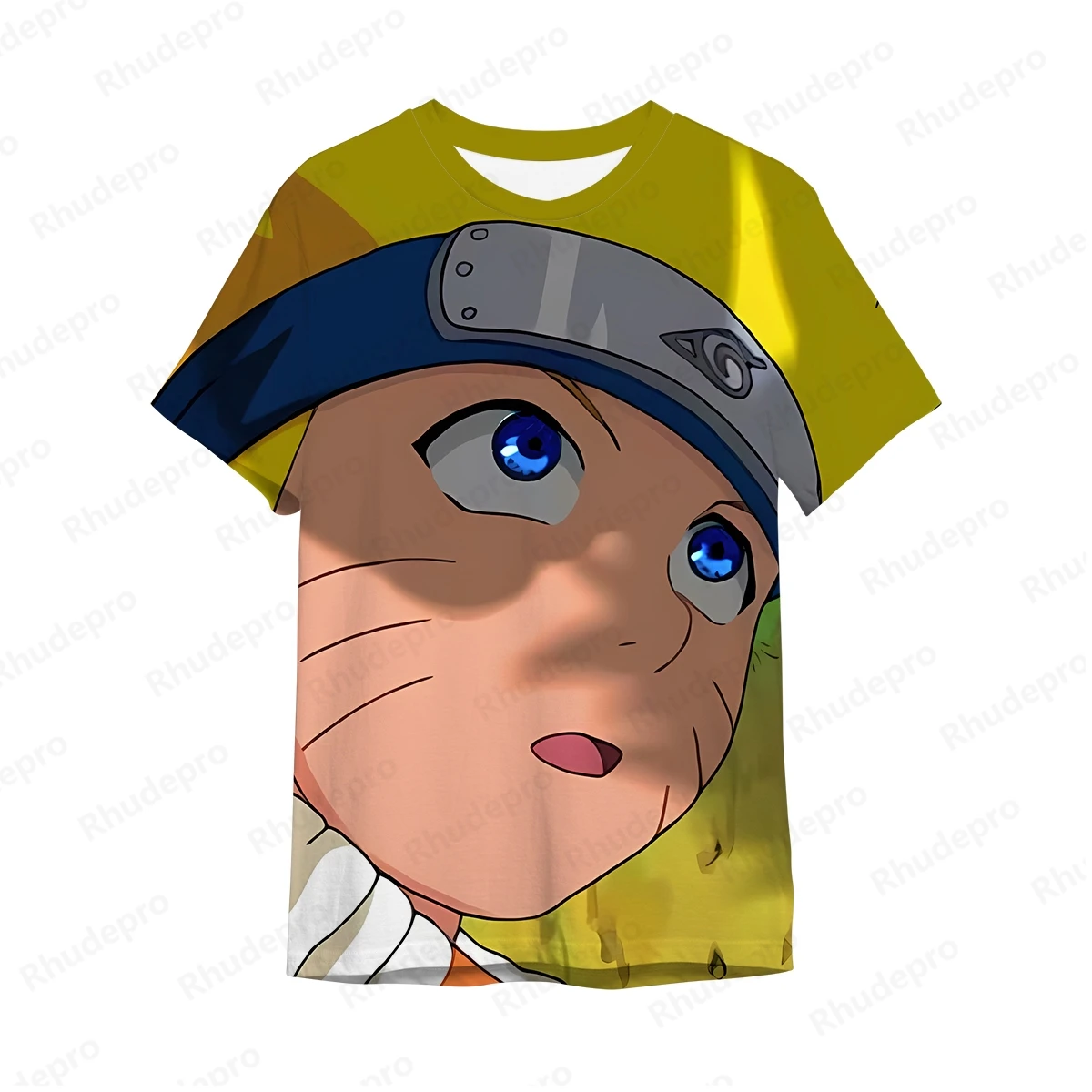 Camiseta Naruto Uzumaki masculina, manga curta, tops de alta qualidade, nova moda, tendência, 5XL, roupa Y2K, 2024