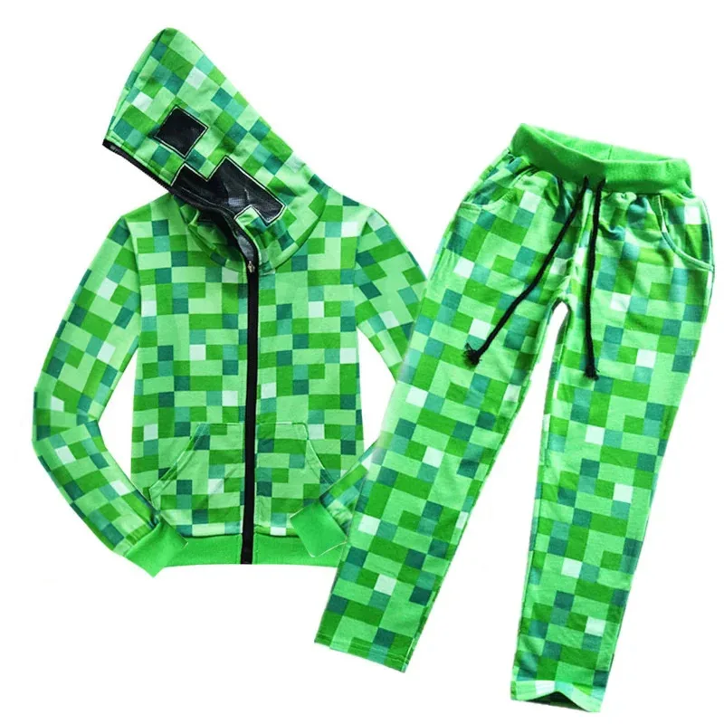 2025 yiyi2025yiyiChildren Halloween Crawler Cosplay Engraçado Moletom Com Capuz Terno Crianças Festa de Aniversário Jaqueta Creeper Anim