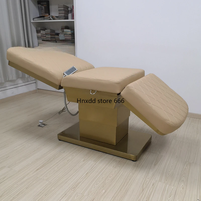 Aesthetic Care Bed Adjustable Base Furniture for Nail Salon Pedicure Spa Cosmetic Pink Table Folding Massage Stretchers Lashists