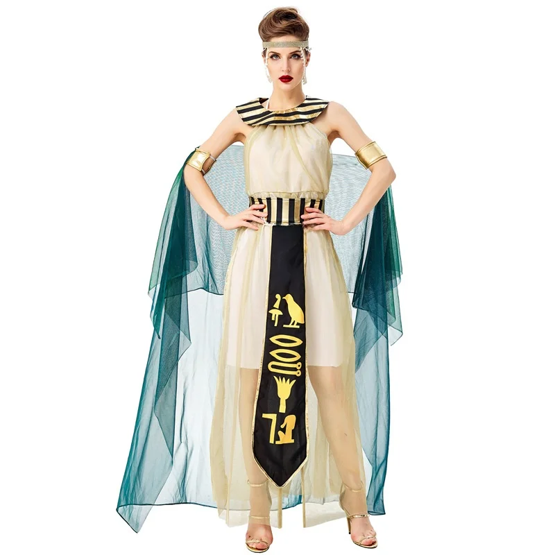 Disfraz de Diosa Cleopatra para loween, Traje de Reina Faraona para aciones Escénicas, Ópera, Ropa Tradicional pa...