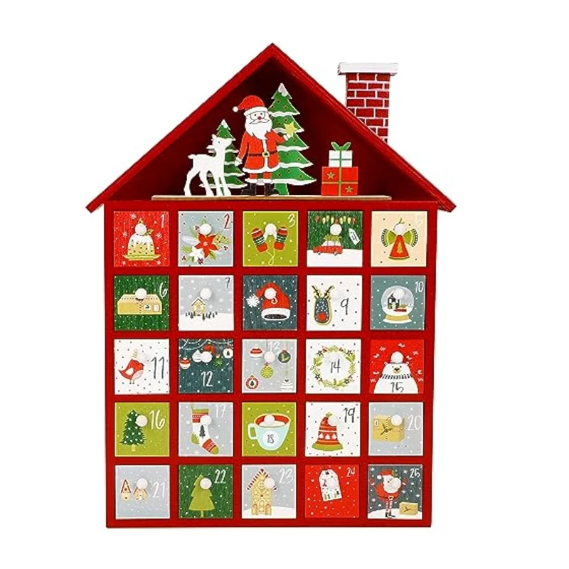 Customization.Customization.Custom Christmas Advent Calendar Box Paper Wood Advent Calendar Gift Box