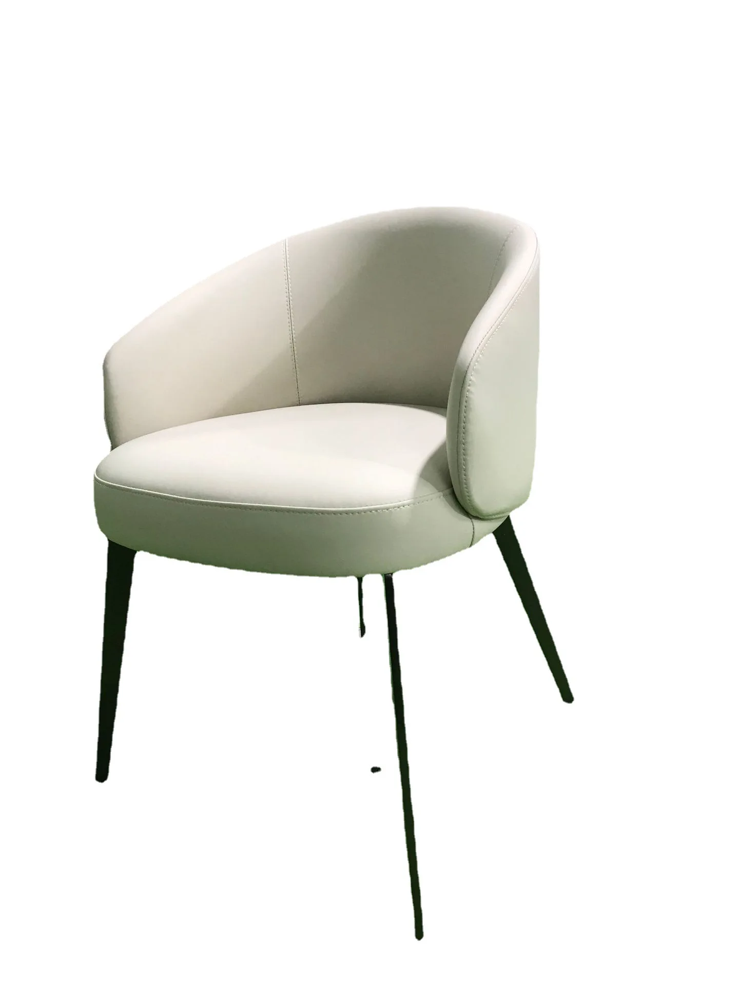 Dongguan manufacturers produce high-end hotel chairs, leather dining chairs, stainless steel feet, modern simple style