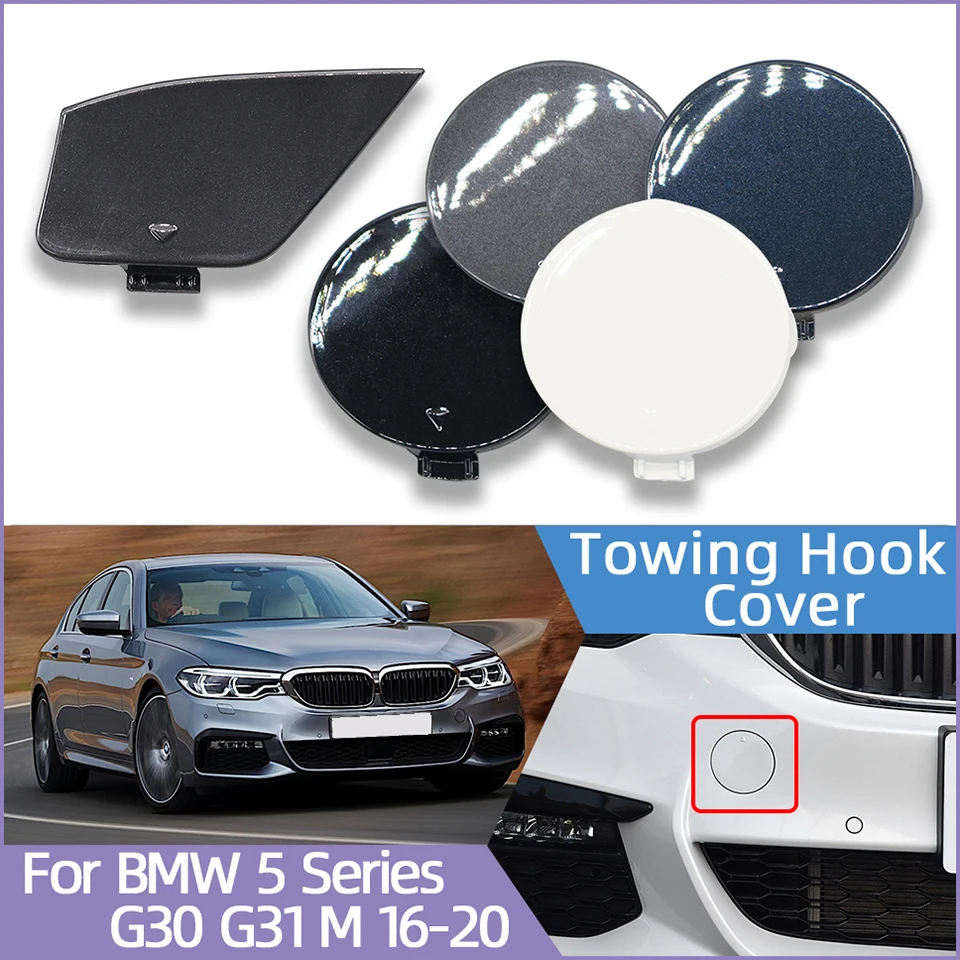 For BMW 5 Series G30 G31 M-Technic 2016-2020 Front Bumper Towing Hook Cap Cover Hauling Trailer Shell Painted 51118069068